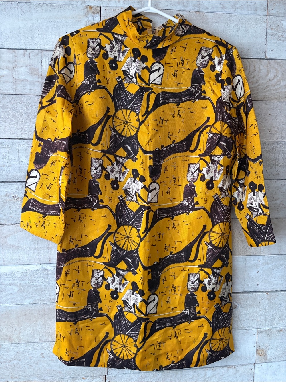Mod 1960s 1970s acetate mini dress - Picture 2 of 11